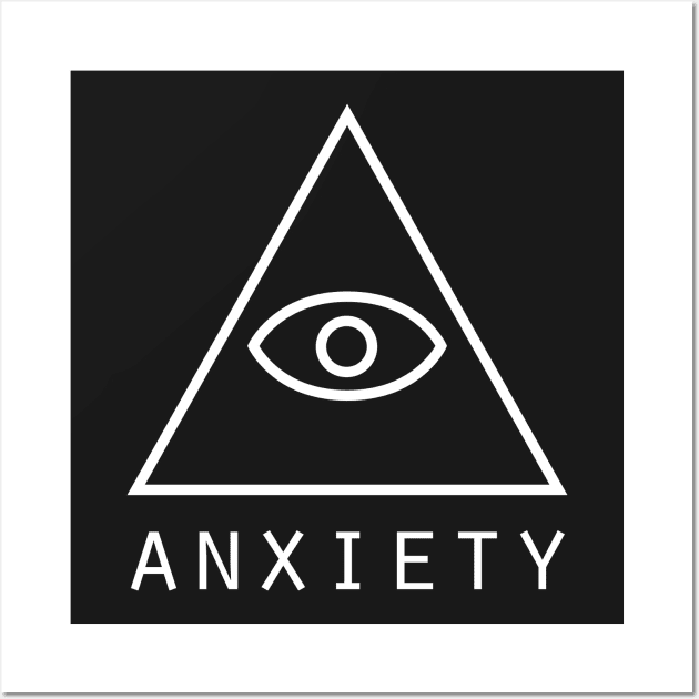 Anxiety - Aesthetic Vaporwave Pyramid Wall Art by MeatMan